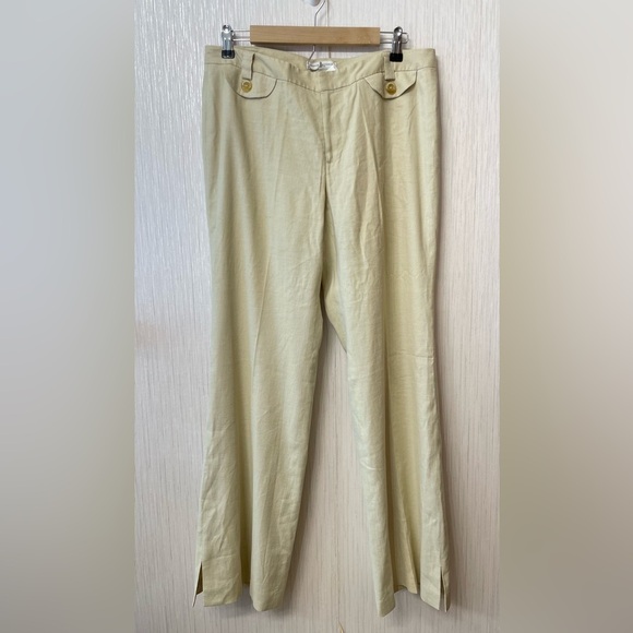 Banana Republic Martin Linen Blend Stretch Pants Size 8 - Picture 1 of 6